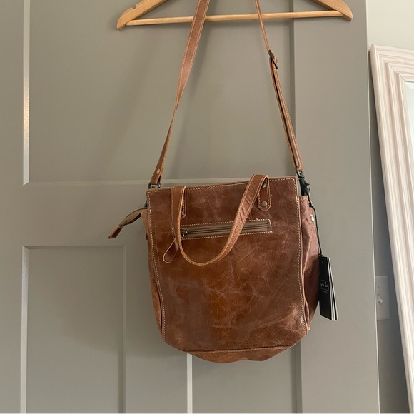 Myra Bag Basket Weave Leather Purse NWT - Picture 3 of 6